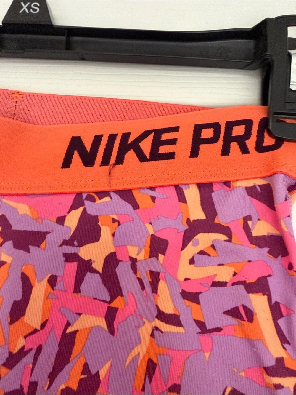 Nike Pro Pink Orange Multi Camo Athletic Shorts
